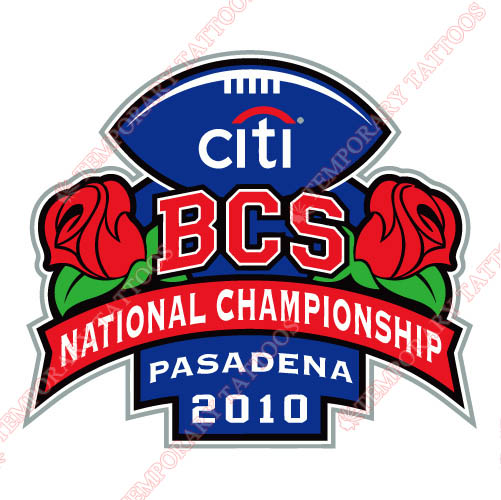 BCS Championship Game Primary Logos 2010 Customize Temporary Tattoos Stickers N3247